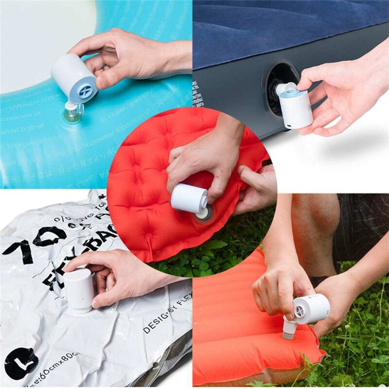 3-in-1 Mini Portable Air Pump with Camping Light 3-in-1 Mini Portable Air Pump with Camping Light